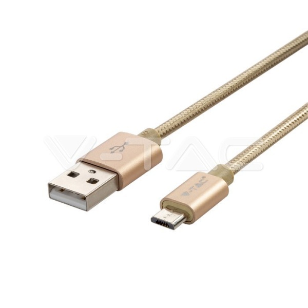 Cablu Micro Usb 1 Metru Auriu Seria Platinum Cod 8490 060721-12
